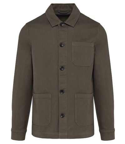 Veste tendance vintage - Homme - K671 - vert kaki foncé