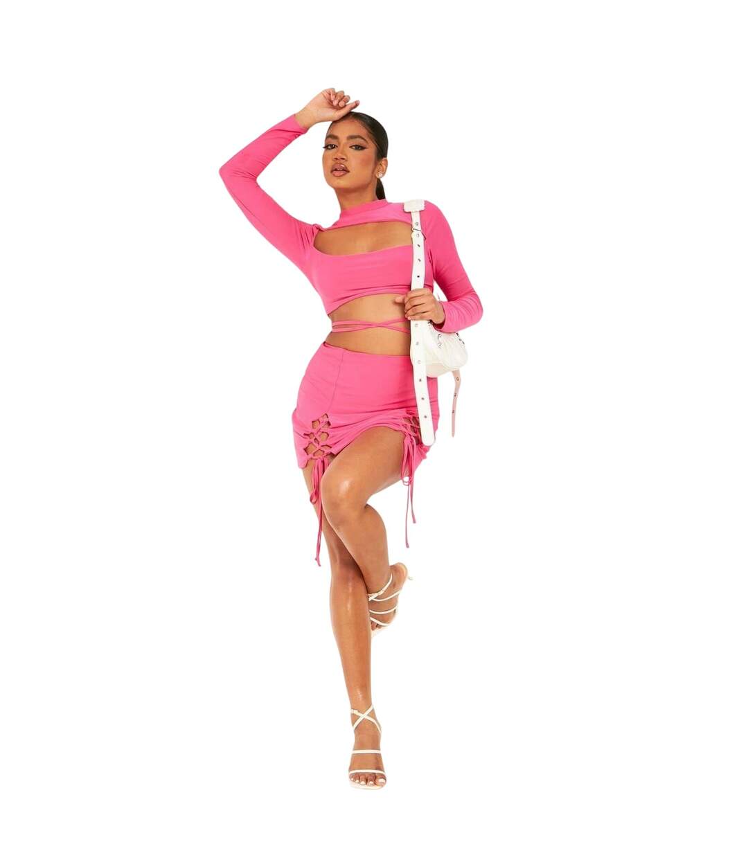 Mini Jupe Femme Rose Missy Empire-3