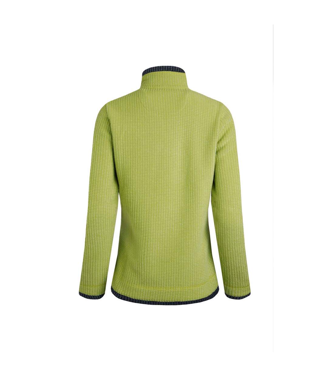 Womens/ladies beye grid eco friendly quarter zip fleece top tarragon Weird Fish-2