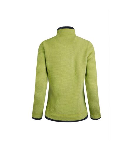 Womens/ladies beye grid eco friendly quarter zip fleece top tarragon Weird Fish