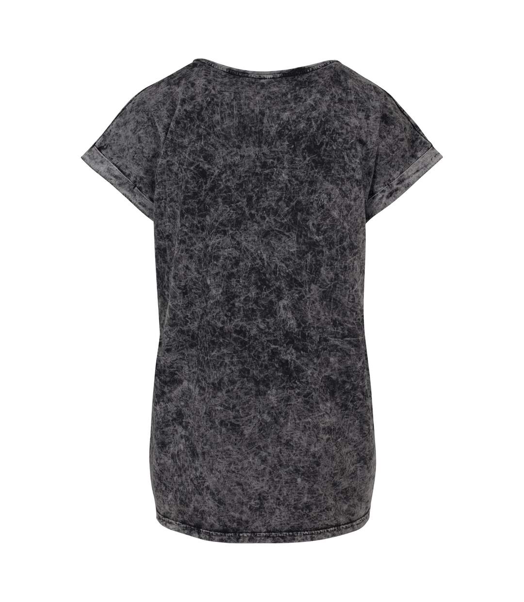 T-shirt Motif/style Délavé À L'acide Femme Gris Foncé Blanc Build Your Brand-2