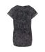T-shirt Motif/style Délavé À L'acide Femme Gris Foncé Blanc Build Your Brand-2