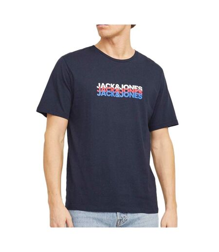 T-Shirt marine homme jack & jones cyber - l