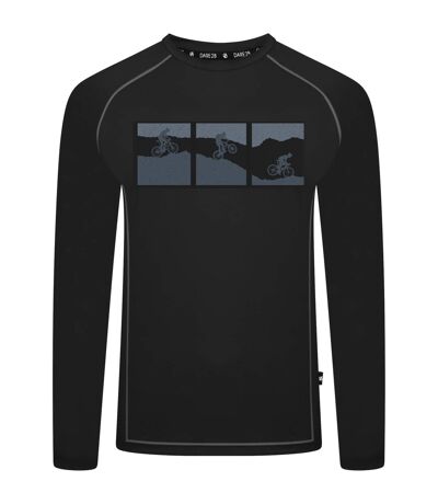 Dare 2B Mens Righteous II Cycling T-Shirt recyclé à manches longues (Noir) - UTRG7121