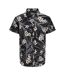 Chemise noire/blanc/orange homme jack & jones hawaii - l-3