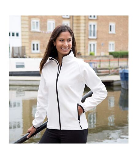 Result Womens/Ladies Core Printable Softshell Jacket (White/ Black) - UTRW3696
