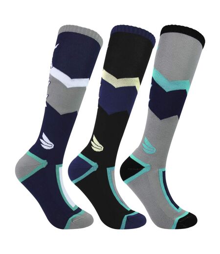 3 Pack Mens Ski Socks Cushioned Thermal Moisture Wicking Winter Sports Socks