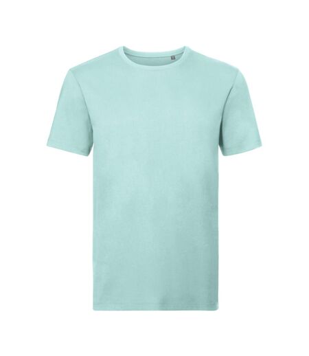 T-shirt Motif/style Uni Homme Turquoise Pâle Russell Pure Organic