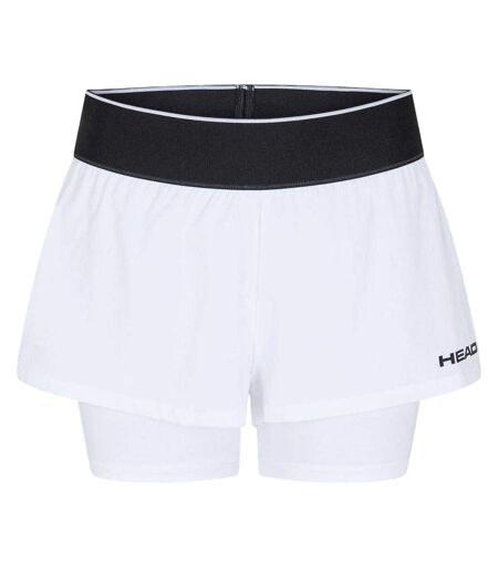 Womens/ladies Dynamic Layered Tennis Shorts White Head