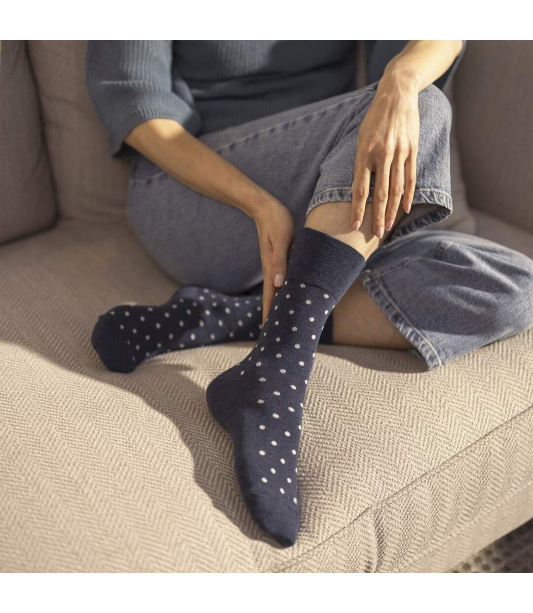 Gentle Grip - 6 Paires Chaussettes Femme Coton Douces Sans Élastique-4