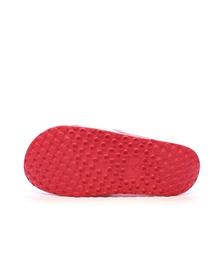 Claquettes roses/blanches femme le coq sportif slide wording