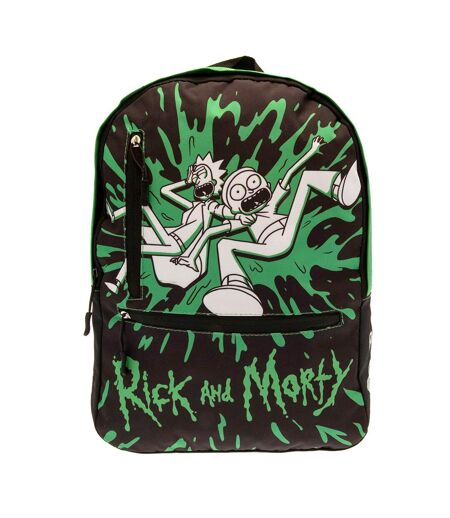 Rick And Morty Logo Knapsack (Black/Green/White) (One Size) - UTTA10059