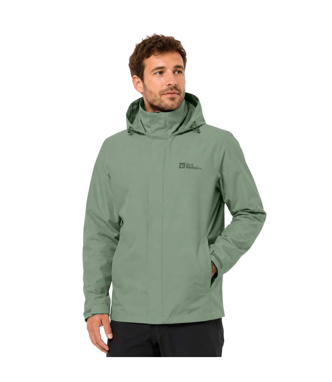 Veste Imperméable Trailtime Homme Vert Pâle Jack Wolfskin-3