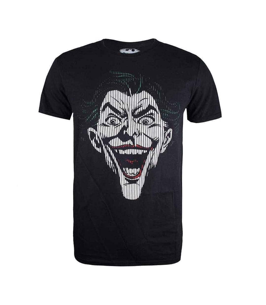 T-Shirt noir homme dc comics joker lines-2