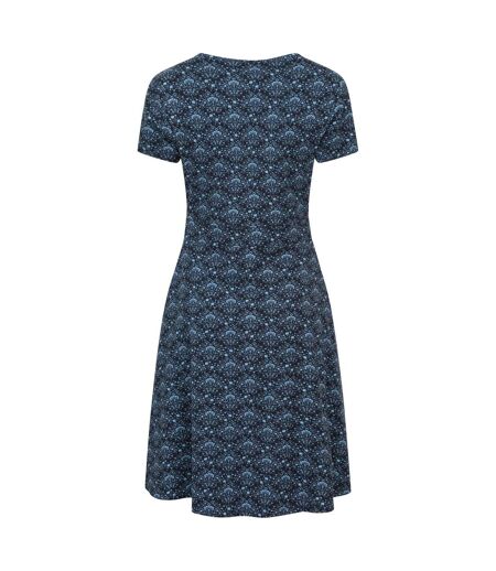 Womens/ladies Orchid Floral Uv Protection Dress Navy Mountain Warehouse
