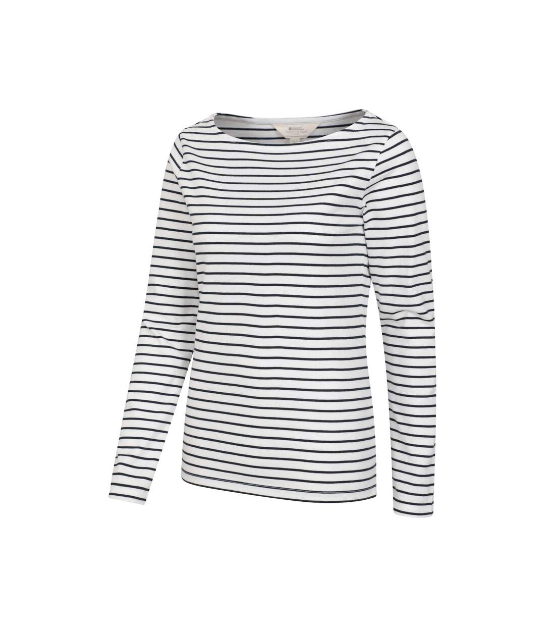 Womens/ladies St Ives Crew Neck Top Cream Mountain Warehouse-4