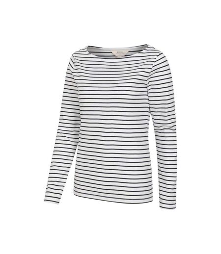 Womens/ladies St Ives Crew Neck Top Cream Mountain Warehouse