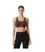 Womens/ladies Pro Twisted Sports Bra Espresso USA-4