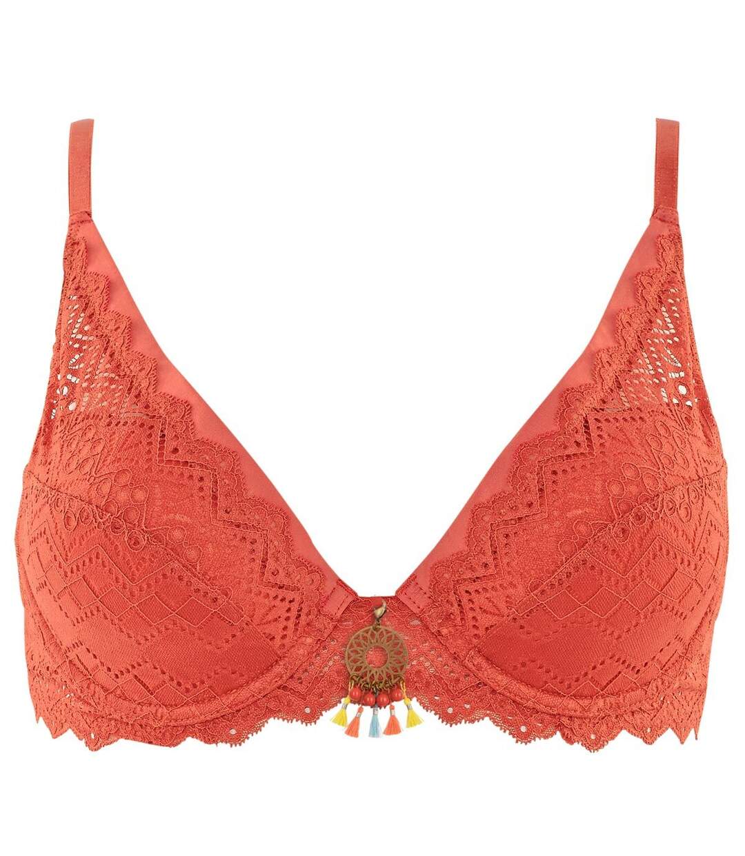 Soutien-gorge ampliforme coque moulée orange Aloha-1