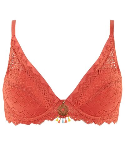 Soutien-gorge ampliforme coque moulée orange Aloha