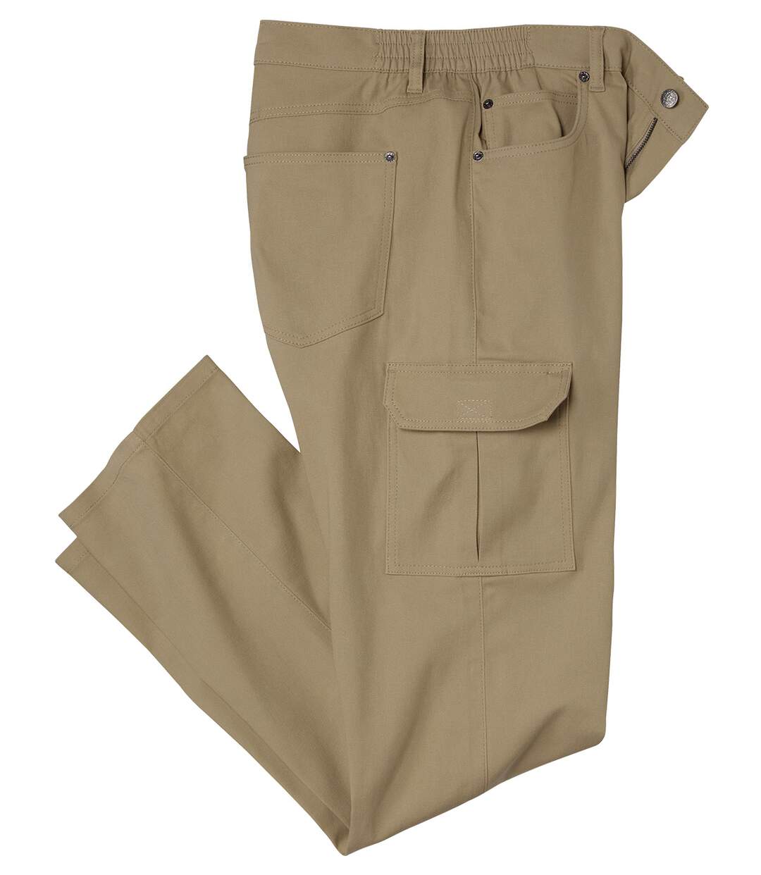 Pantalon 7 Poches Taille Semi-Élastiquée-1