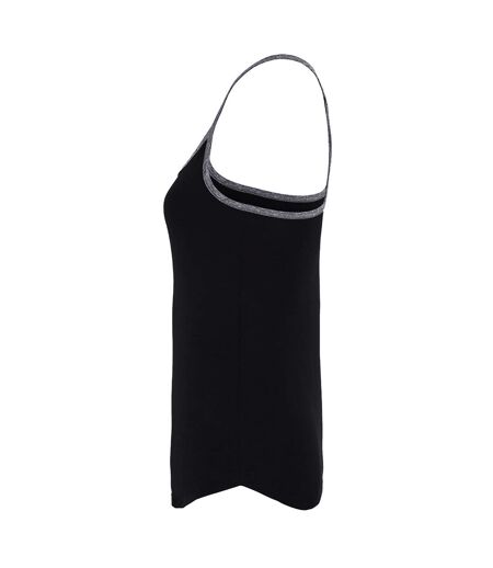 Débardeur de yoga femme noir chiné/gris chiné TriDri