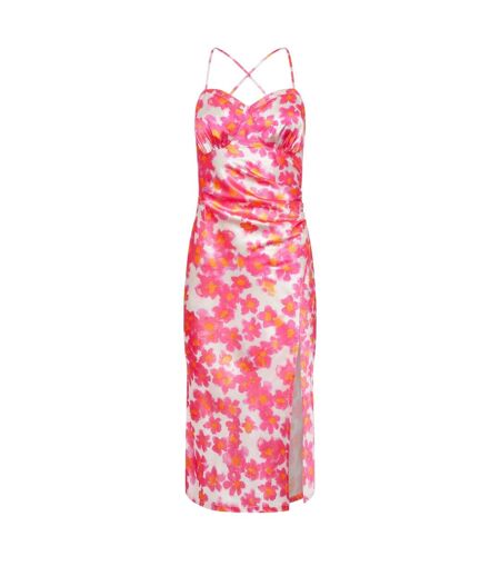 Womens/ladies Spaghetti Strap Slip Dress Pink Influence