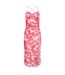 Womens/ladies Spaghetti Strap Slip Dress Pink Influence-2