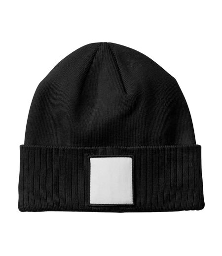 Patch appliqué beanie black/white Beechfield