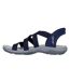 Womens/ladies Reggae Stretch Flex Slim Sandals Navy Skechers-2
