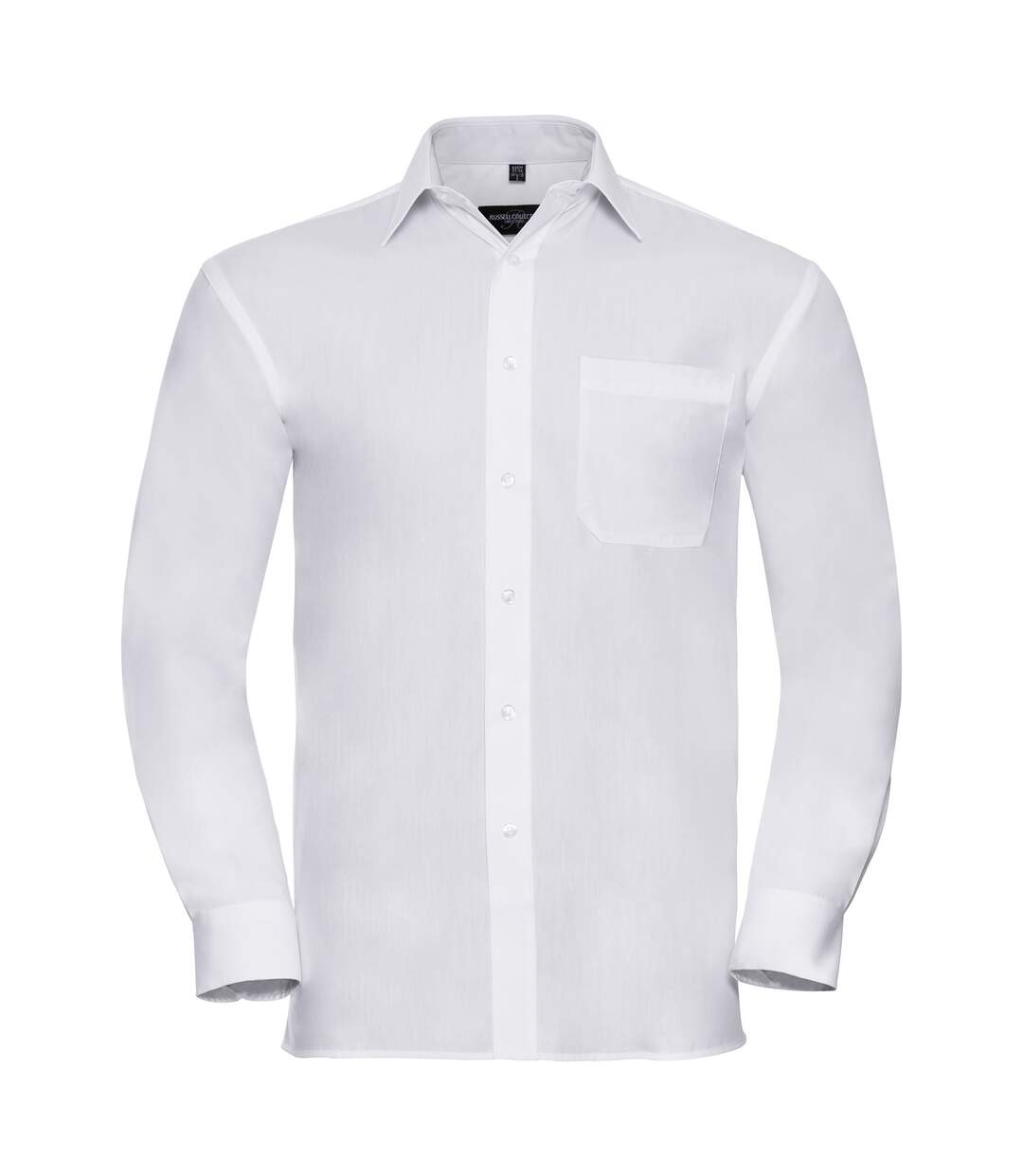 Chemise de travail à manches longues 100% coton homme blanc Russell-1