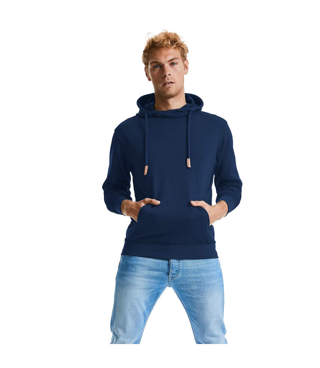 Russell Adultes Unisexe Pure Organic Sweatshirt à capuche à col haut (Bleu marine) - UTRW7533