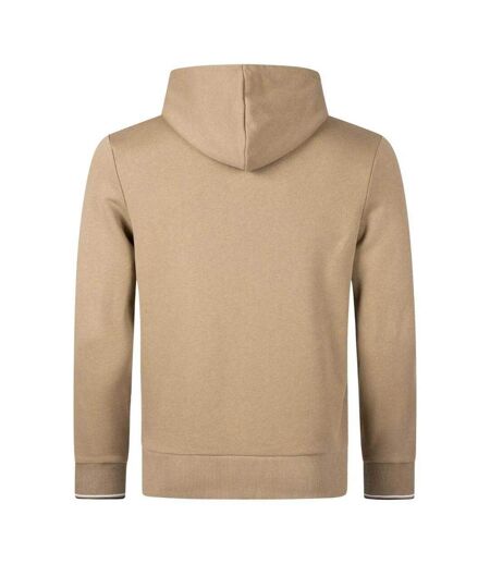 Sweat À Capuche Motif Double Pointe Homme Marron Fred Perry