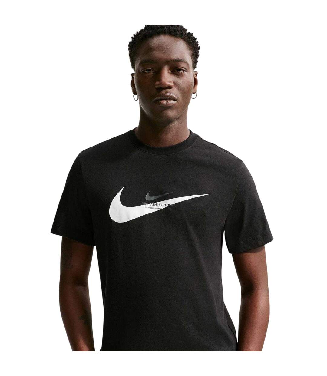 Mens Swoosh Large Logo T-shirt Black Nike-3
