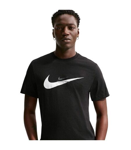 Mens Swoosh Large Logo T-shirt Black Nike
