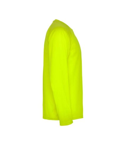 Mens montecarlo long-sleeve sports t-shirt jaune fluo Roly