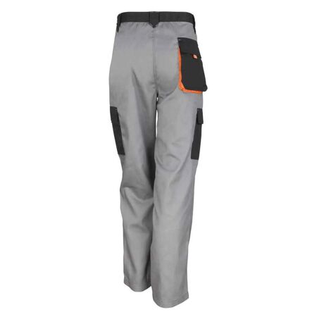 Result work-guard mens lite trousers grey/black WORK-GUARD by Result