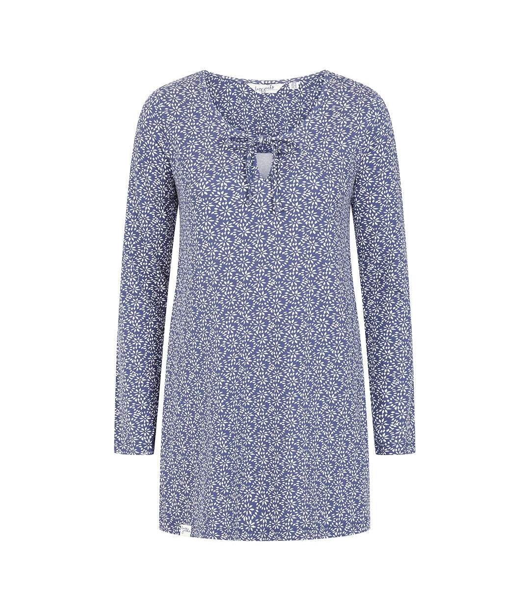 Tunique Motif/style Bleu / Blanc Femme Lilas Foncé Lazy Jacks-1