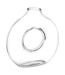 Vase Design en Verre Circle 25cm Transparent-1