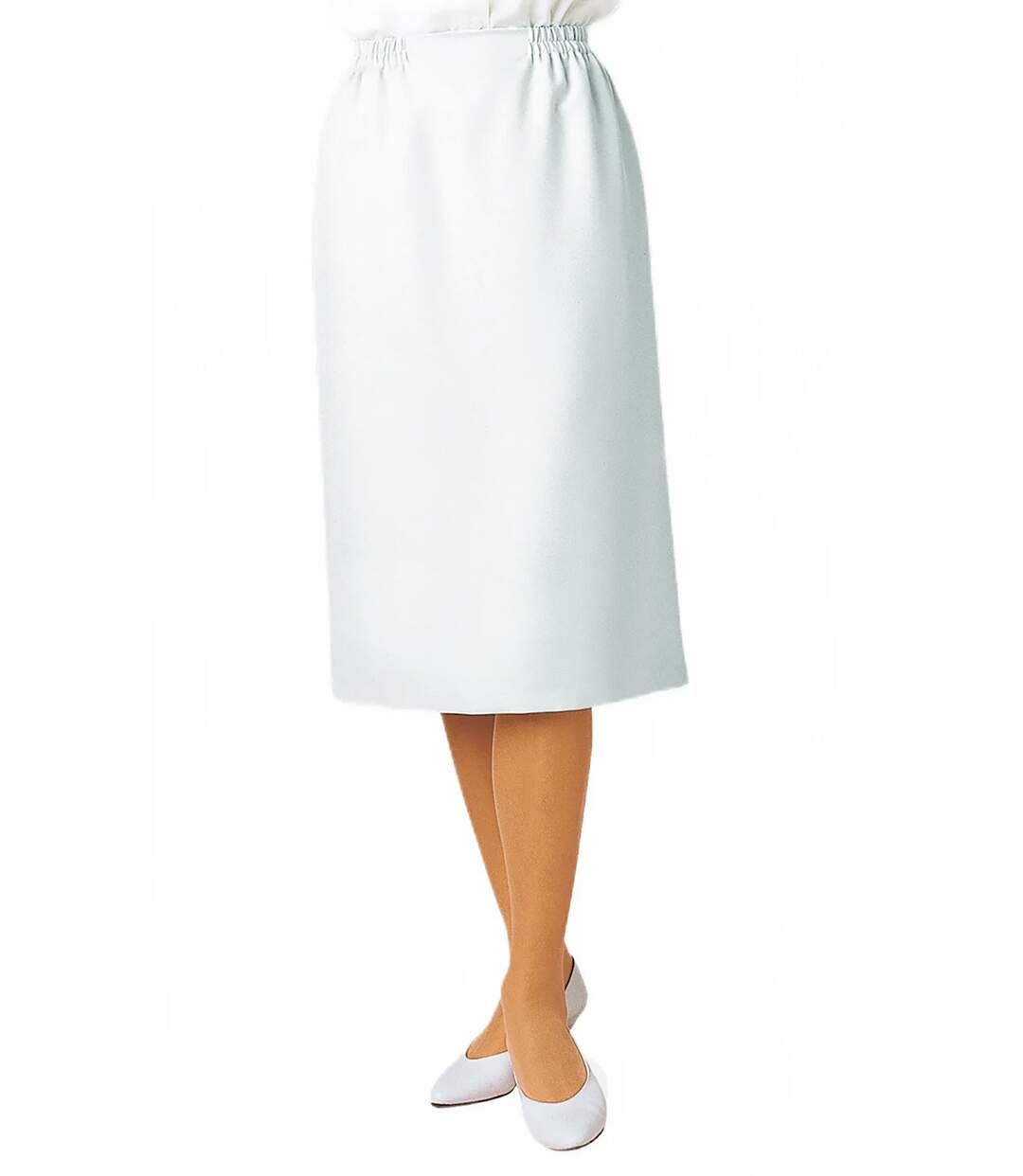 Jupe droite longue gabardine-1