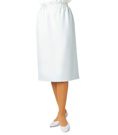 Jupe droite longue gabardine