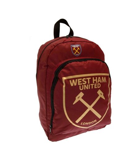 West Ham United FC Colour React Crest Knapsack (Claret Red/Gold) (One Size) - UTTA8826