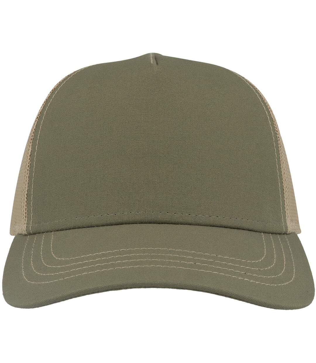 Casquette trucker rapper adulte vert sombre / kaki Atlantis-1