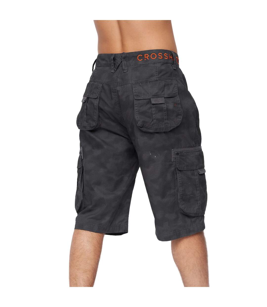 Short à poches hanwhere homme gris Crosshatch-2