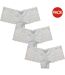 Pack Of 3  Womens/ladies Floral Lace Trim Briefs  White Be You-1