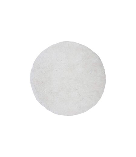 Tapis Rond Design Grace 200cm Blanc
