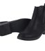 Womens/ladies Clip Block Heel Ankle Boots Black Miso-4