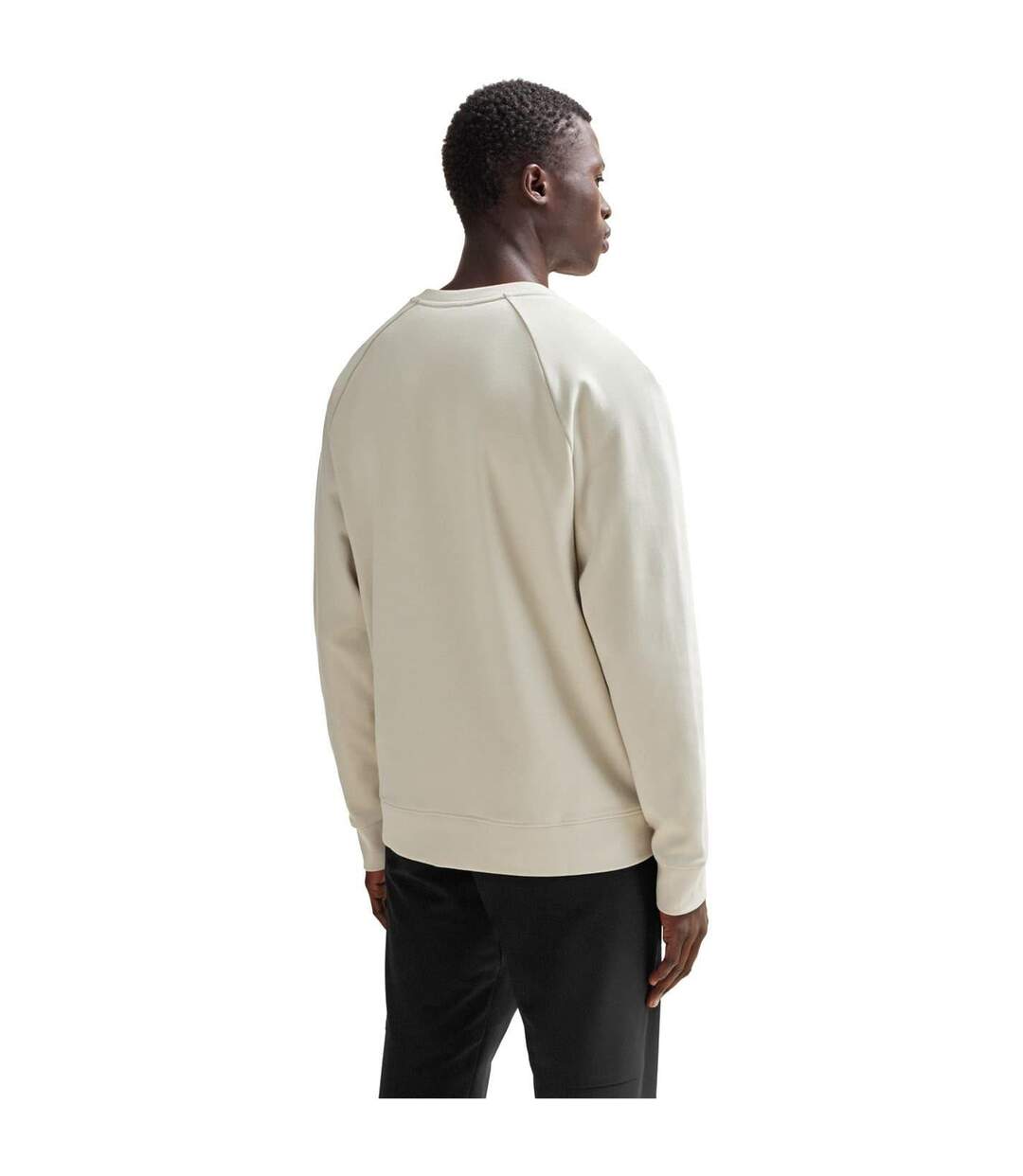 Sweat Manches Raglan Motif/style Logo Tonal Homme Beige Clair Boss-3