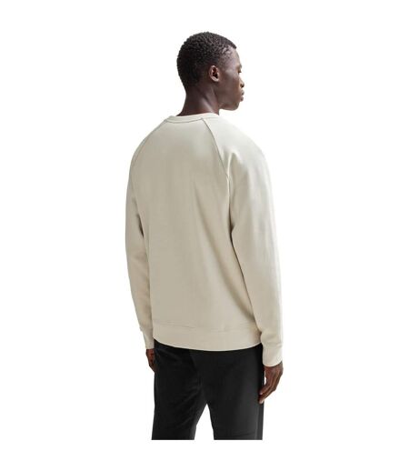 Sweat Manches Raglan Motif/style Logo Tonal Homme Beige Clair Boss
