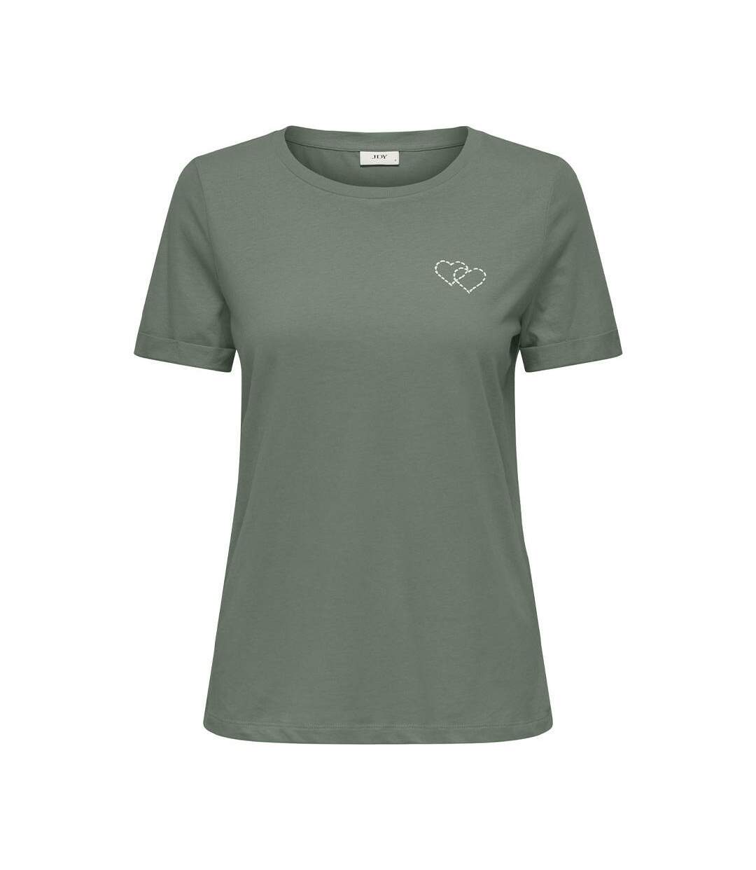 T-shirt kaki femme jdy kitty-1